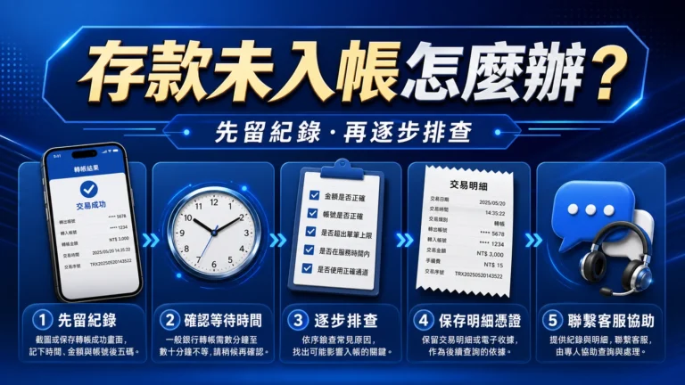 富遊娛樂城存款未入帳怎麼辦？先保留紀錄，再依序排查 6 個步驟