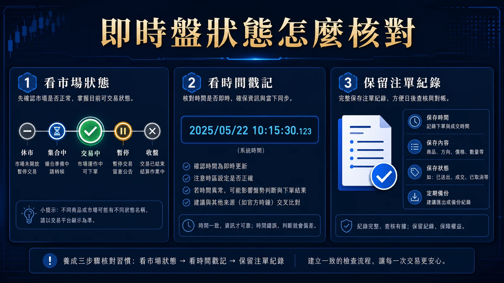 運動即時盤為何暫停？開盤、封盤與重新開盤的核對方式